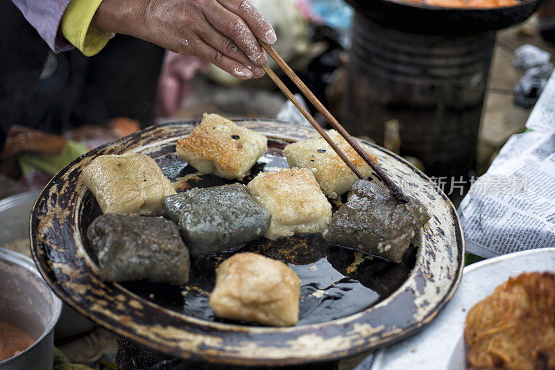 越南Bac Ha市场街头小吃